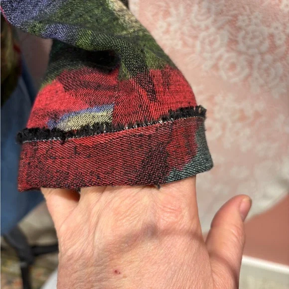 Vintage 90s Abstract Art Button Jacket Sz M/Lg - Picture 5 of 8